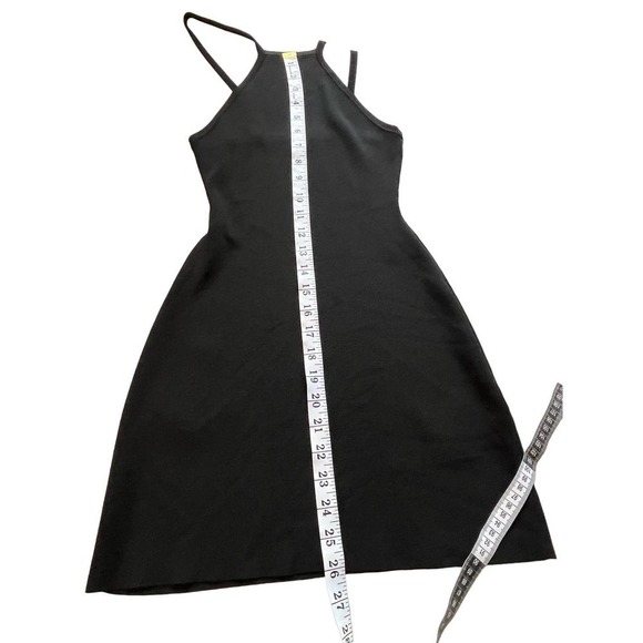 Sandro   Black Halter Neck Body-Con Mini  Ribbed Dress- Size 34- NWOT - Picture 9 of 11